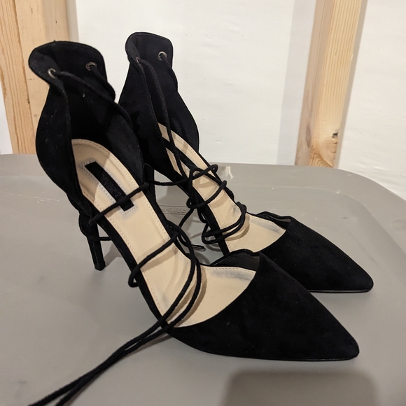 Forever 21 lace up heels 9 - Picture 1 of 5